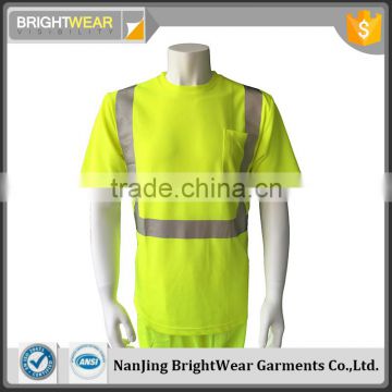 ANSI 107 hi viz 3M8710 heat-applied reflective tape safety t-shirt