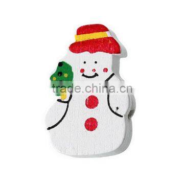 High Quality Christmas Snowman White Wood Beads For Garments & Jewellry