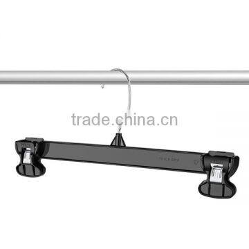 Plastic Skirt Slack Hanger With Pinch Clips and Chrome Plated Metal Hook
