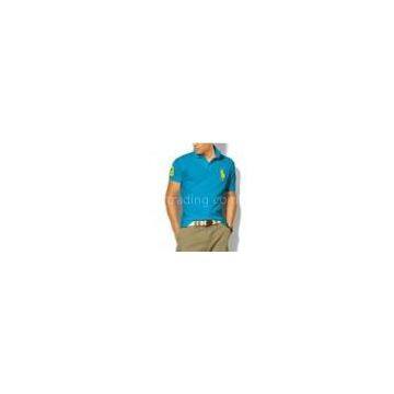 brand new mens rl big pony polo shirt,blue,freeshipping