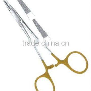German Stainless Steel Halsey Needle Holder TC With Gold Plated
