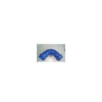 Double socket bend for PVC pipes