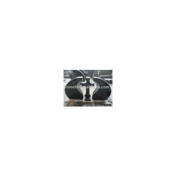 Gravestone Tombstone Black Granite Western Style Tombstone