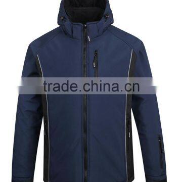 polyester padded men's winter warm waterproof softshell jacket uniform