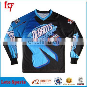 Custom Made Raglan Cut Sleeves Motorcycle Jersey /Sublimated Long Sleeves Motor Racing teamwear