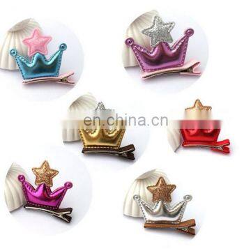 Baby Crown Hair Clip With Glitter Star Barrette For Girl Princes Party