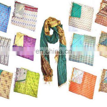 12 Pieces Mix Lot Whole Sale Multi Patch Work Kantha Scarves Designer Girl"s Beautiful Scarf