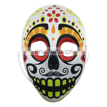 Colorful EVA Mask Covered with Fabric with Flower Decoration for Halloween, Carnival and Party