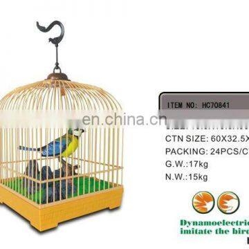 Vivid B/O Simulated Art Bird Cage Battery Operated Singing Bird Toys