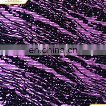 Shine Color Chiffon Knitting Polyester Fabric With Crumple With Foil For Cloth