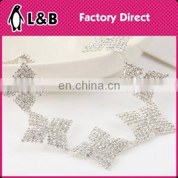 2016 sewing Glass Rhinestone Chain Crystal fancy rhinestone bridal trimmings chain