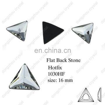 DZ-1030 triangle shape 16mm flat back hotfix rhinestones for clothes