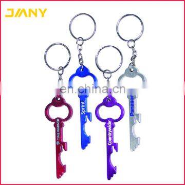 Customized Key Shape Aluminum Bottle Opener Keychains