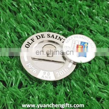 Popular design customized golf ball marker coin magnetic golf poker chip