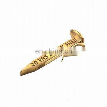 Unique Customer Design Alphabet Custom Antique Gold Tie Bar Tie Clip