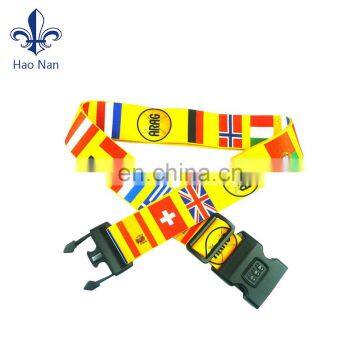 2017 custom design logo luggage strap for travel