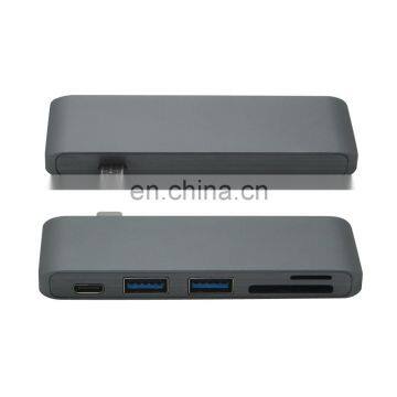 5 in 1 Type-C Hub USB 3.0 Combo Hub with USB-C Charging & Card Reader for MacBook