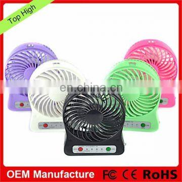 Mini electric fan with rechargeable battery