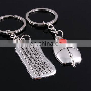 Couple Keyboard And Mouse Key Accessory Alloy Keychain Promotion Gift