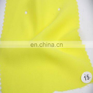 plain dyed fake silk yellow 100%polyester georgette fabric