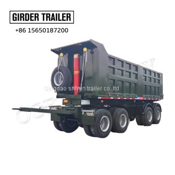 2/3/4 axles Hydraulic heavy duty draw bar dump trailer for sale