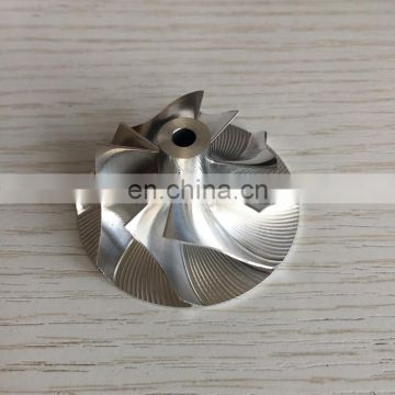 KP39 33.50/46.00mm 4+4 blades turbo milling/aluminum 2618/billet compressor wheel for 5439-970-0045