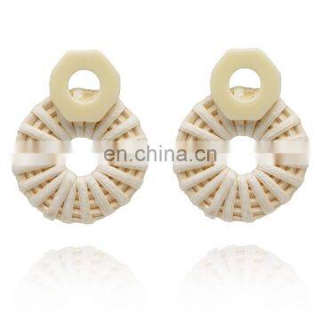 Женские вязаные из ротанга серьги. Стиль ретро. Подвески для девушек и женщин с бахромой и жемчугом. Серьги-капли. Ювелирные украшения Brincos photo-4