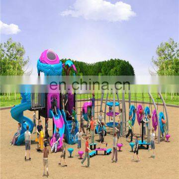 Good quality China factory amusement park kids plastic slides outdoor fitness training plastic slide