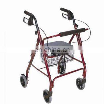 Foldable walker rollator for elderly