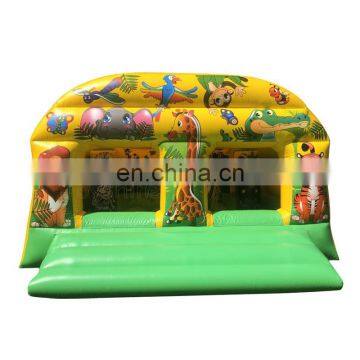 Jungle Animal Bounce House Inflatable Childrens Jumping Bouncy Castle With Roof