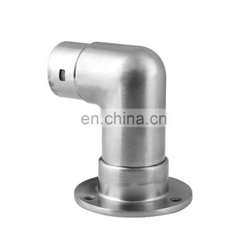 Stainless Steel 90 Degree Elbow Base Plate Round Tube Flange Floor Mounted Post Fittings