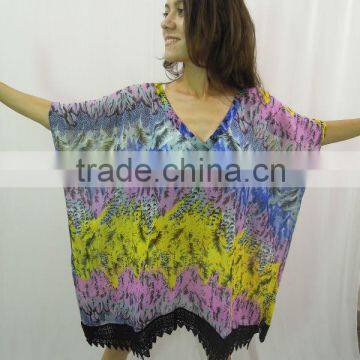 Kaftan Dress , Chiffon Short Kaftan , Maxi Dress, Sheer Kaftan Tunic