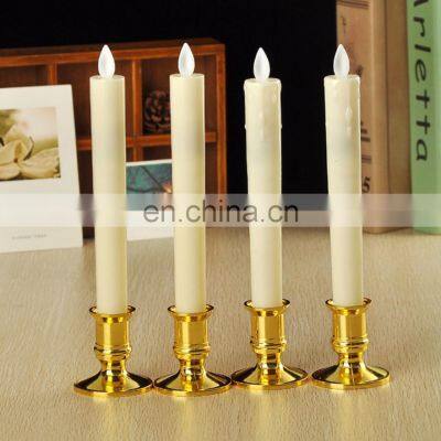 2 Packs Yellow Light Flashing Christmas Led Candle for Events Party Wedding photo-5