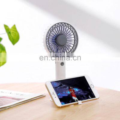 2019 Multifunctional portable mini handheld fan round folding air cooling desk usb charging tabletop fan