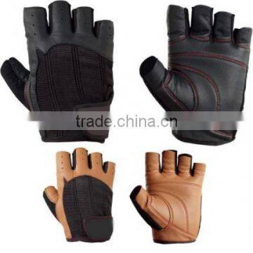 Weightlifting / Fitness Training Fancy Brown Genuine Leather Gloves - Men / Women