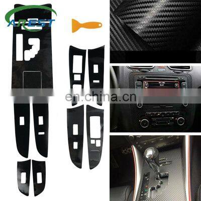 1XSet 5D Carbon Fiber Molding Sticker Decal for Lexus IS300 IS250 Interior Glossy Carbon Fiber Wrap Car Interior Trim Black