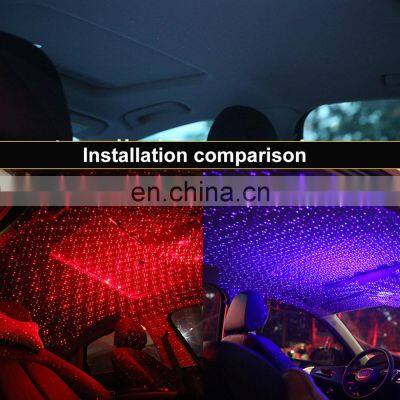 USB Car Roof Star Light Interior Galaxy Starry Laser Auto Ambient Atmosphere Lamp Projector Decorative Night Home Decor Lights photo-4
