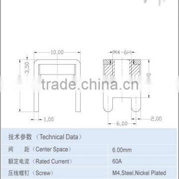 Terminal Connector Components Brass Parts 60A Center Space 6*9mm photo-2