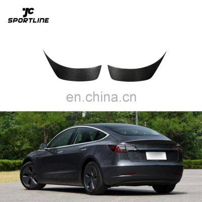 Model 3 Electric Car Carbon Fiber Rear Fender Flare Trim for Tesla Model 3 Sedan 2017- 2021