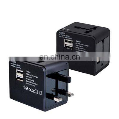 Dual USB DC Power Jack Plug Dubai Australia Adaptor AU European Euro Europe Travel Adapter EU to UK