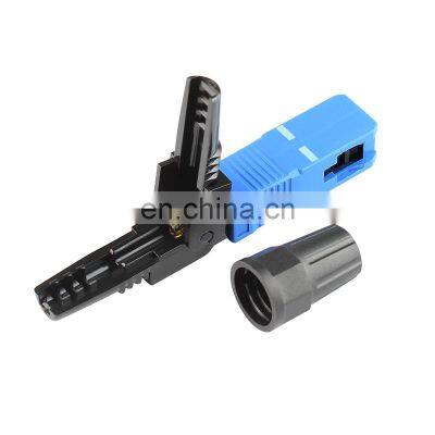 FTTH Blue Fiber Optic Fast Quick Connector SC UPC Single Mode Fiber Optical SC Fast Connector photo-4