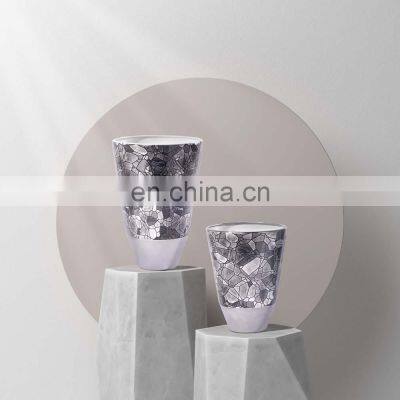 Large Floor Vase Imitation Marble Style Ceramic Modern Luxury Living Room Decoration