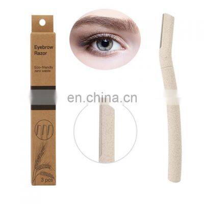 Disposable hotel supplies Eco Friendly Biodegradable eyebrow razor