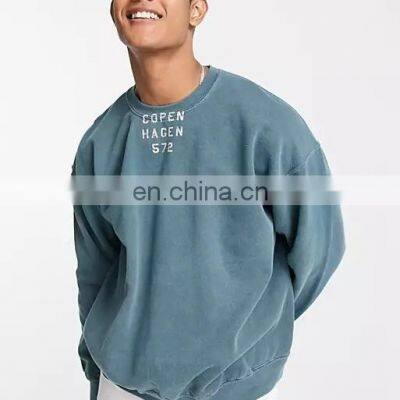 high quality fashion custom logo printed men blank over size pullover hoodies