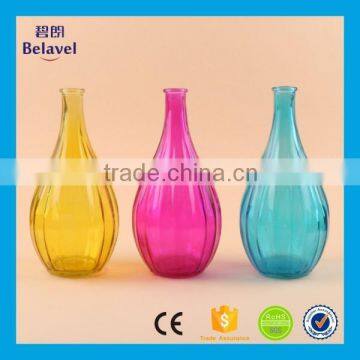 Hot sale flower colorful glass vase spray color blue glass vase