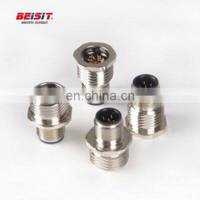 Beisit 6 pin Radio Circular Connector M12 IEC 61076-2-101 For Automation Sensor