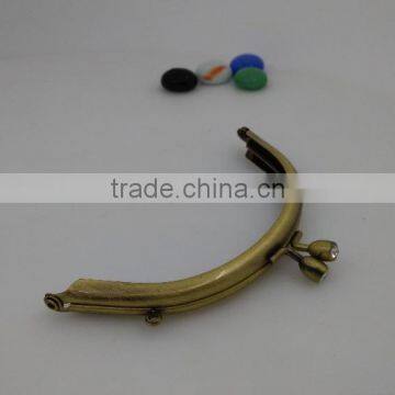 Factory Price Bronze 11.7*5.3cm Double Metal Coin Purse With Diamond for Ladies Handbags China Manufacturer photo-3