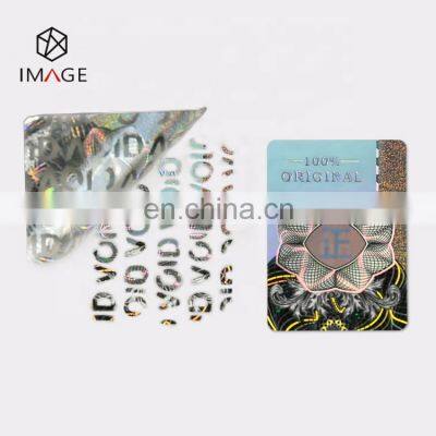 Custom Rectangular VOID Tamper Proof Hologram Sticker for Warranty Seal