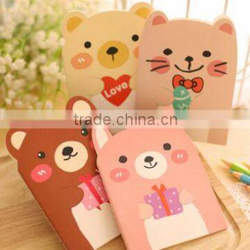 cute teddy bear book, small animals notepad creative &Cartoon