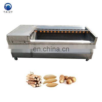 Factory Price Fruit Vegetable Brush Washing Equipment Cassava Ginger Potato Peeling and washing Machine